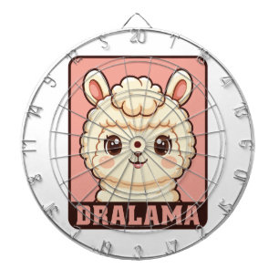 かわいいラマのイラストデザイン ダーツボード