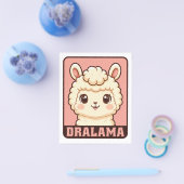 かわいいラマのイラストデザイン チラシ (シングル)