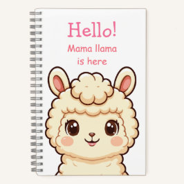 かわいいラマのイラストデザイン ノートブック
