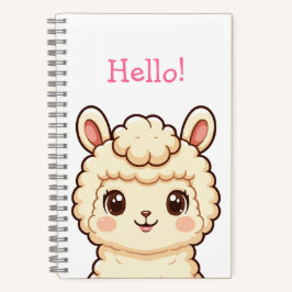 かわいいラマのイラストデザイン ノートブック