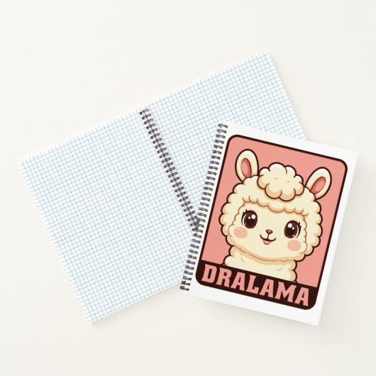 かわいいラマのイラストデザイン ノートブック (内部)