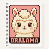 かわいいラマのイラストデザイン ノートブック (正面)