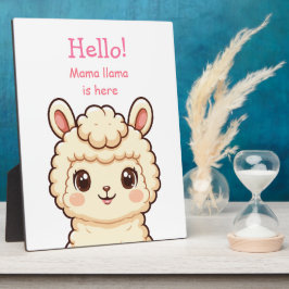 かわいいラマのイラストデザイン フォトプラーク