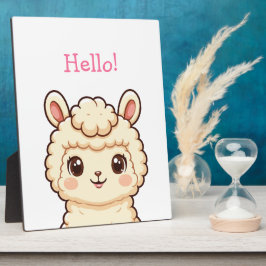 かわいいラマのイラストデザイン フォトプラーク