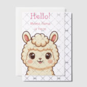 かわいいラマのイラストデザイン ベラム紙招待状 (オフセット (招待状))