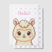 かわいいラマのイラストデザイン ベラム紙招待状 (オフセット (招待状))