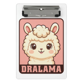 かわいいラマのイラストデザイン ミニクリップボード