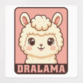 かわいいラマのイラストデザイン ラベル (デザイン2)