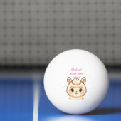 かわいいラマのイラストデザイン 卓球ボール (ネット)