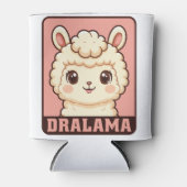 かわいいラマのイラストデザイン 缶クーラー (正面)