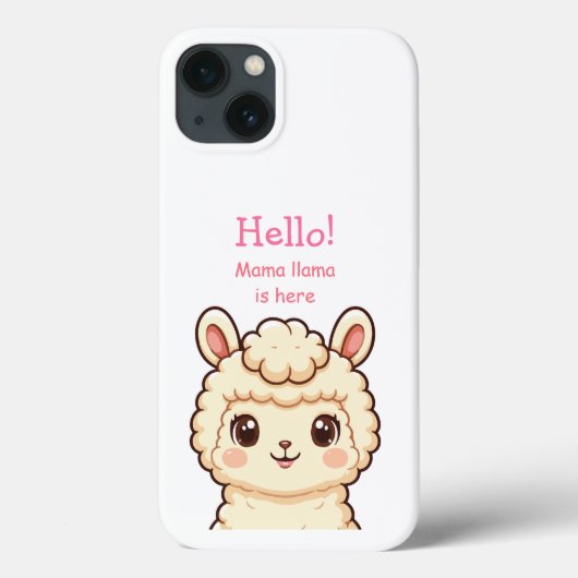 かわいいラマのイラストデザイン Case-Mate iPhoneケース (裏面)