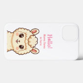 かわいいラマのイラストデザイン Case-Mate iPhoneケース (裏面 (横))