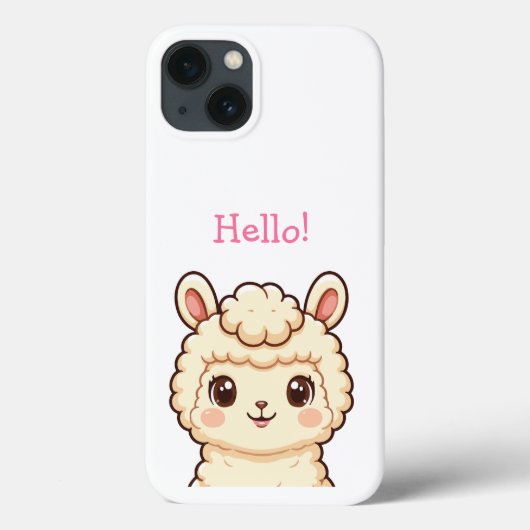 かわいいラマのイラストデザイン Case-Mate iPhoneケース (裏面)