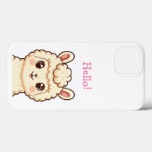 かわいいラマのイラストデザイン Case-Mate iPhoneケース (裏面 (横))