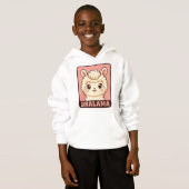 かわいいラマのイラストTシャツデザイン (正面フル)