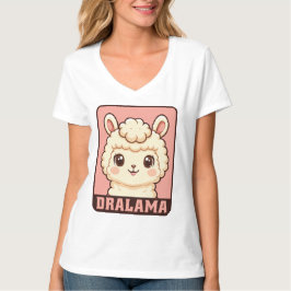 かわいいラマのイラストTシャツデザイン Tシャツ