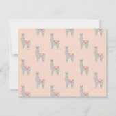 かわいいラマのオリジナルフラットありがとうカード ノートカード (裏面)