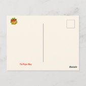 かわいいラマのクリスマスホリデー ポストカード (裏面)