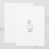 かわいいラマのテーマ 招待状 (正面/裏面)