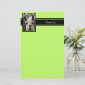 かわいいラマのパーソナライズな文房具 便箋 (スタンド正面)