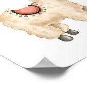 かわいいラマの保育園ポスター 子供部屋 動物プリント ポスター (角)