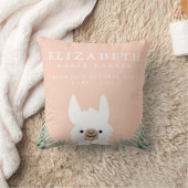 かわいいラマの出産告知統計子供部屋枕 クッション (ブランケット)
