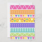 かわいいラマの女の子のベビーシャワーのフェスタのサンキューカード サンキューカード (裏面)