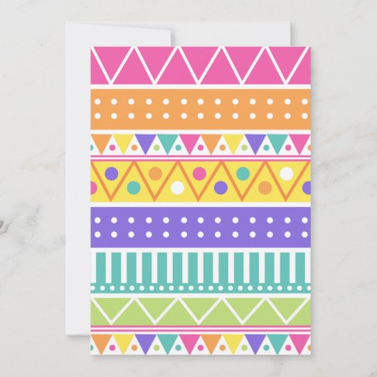 かわいいラマの女の子のベビーシャワーのフェスタのサンキューカード サンキューカード (裏面)