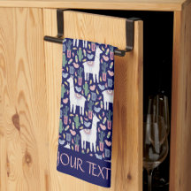 かわいいラマの植物お洒落柄