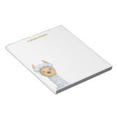 かわいいラマの漫画の子供たち ノートパッド (アングル)