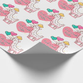 かわいいラマやさしい言葉が問題 ラッピングペーパー (角)