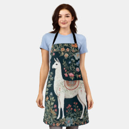 かわいいラマエレガントフローラ エプロン