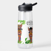 かわいいラマカラフルの素敵な姿 ウォーターボトル (左面)