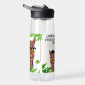 かわいいラマカラフルの素敵な姿 ウォーターボトル (右面)