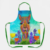 かわいいラマカラフルエプロン エプロン (正面)