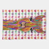 かわいいラマカラフルキッチンタオル キッチンタオル (横)