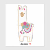 かわいいラマデザイン シール (シート)