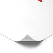 かわいいラマパーソナライズされた ポスター (角)