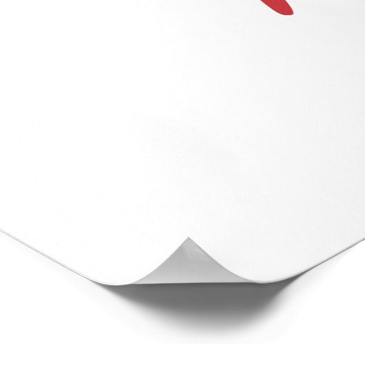 かわいいラマパーソナライズされた ポスター (角)