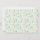 かわいいラマフィエスタベビーシャワー 招待状 (裏面)