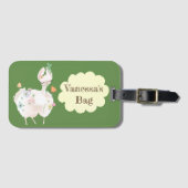 かわいいラマフローラキッズ ラゲッジタグ (正面横)
