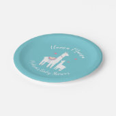 かわいいラマママターコイズベビーシャワー ペーパープレート (アングル)