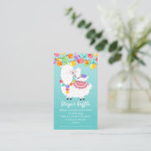 かわいいラマママベビーシャワーおむつラッフルチケット エンクロージャーカード (スタンド正面)