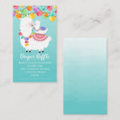 かわいいラマママベビーシャワーおむつラッフルチケット エンクロージャーカード (正面/裏面)