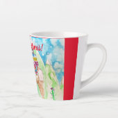 かわいいラマメリークリスマスアートガールズラテマグカップ カフェラテマグ (右)
