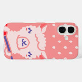 かわいいラマロックスターかわいいピンクギター動物 Case-Mate iPhoneケース (裏面 (横))