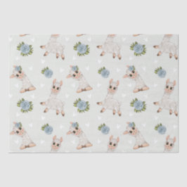 かわいいラマ動物アルパカ花ティッシュペーパー 薄葉紙