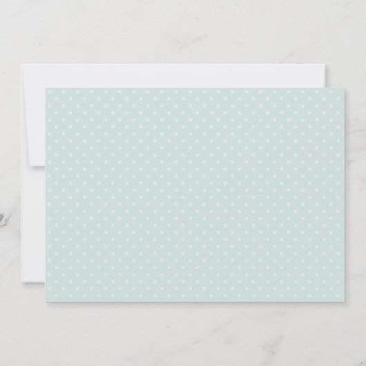 かわいいラマ柄オン水玉模様ベビーシャワー 招待状 (裏面)