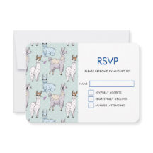 かわいいラマ柄オン水玉模様