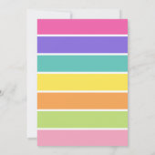 かわいいラマ誕生日パーティフガーリーィエスタアルパカ 招待状 (裏面)